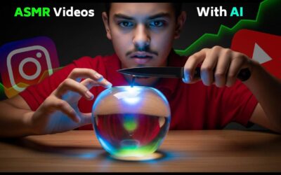 ASMR viral glass fruit cutting videos making process.