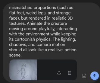 make Sketch to Video Animation writing prompts in veo 2