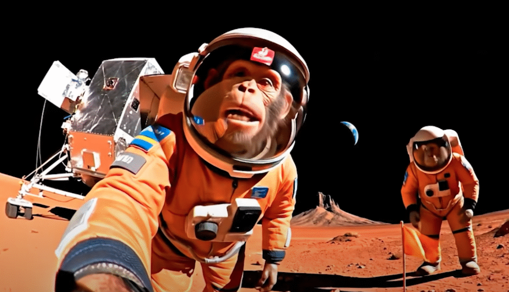 monkey ai vlog on Mars image