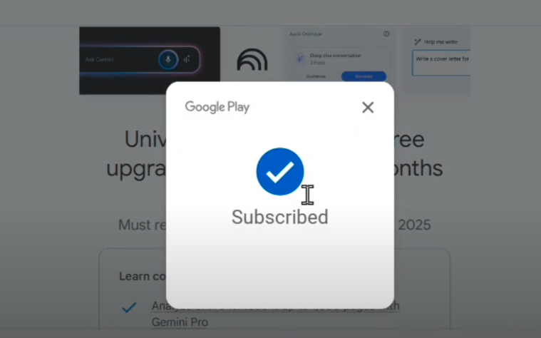google veo3 subscribed image
