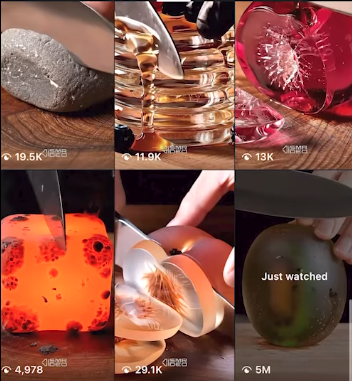 Viral glass fruit cutting videos