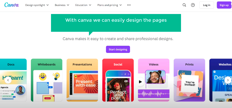 Canva dashboard