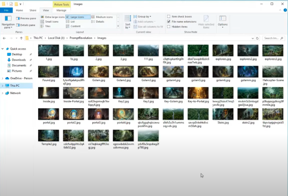  a folder full of images