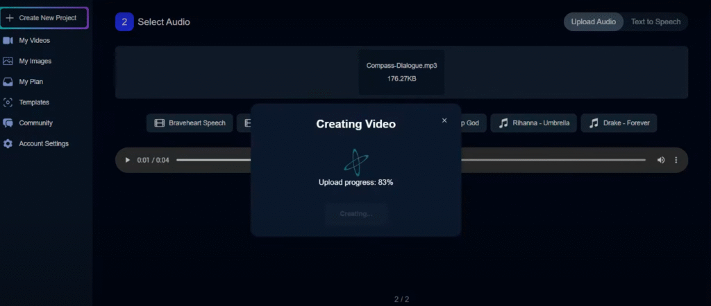 Magic Hour’s dashboard, showing sync in progress