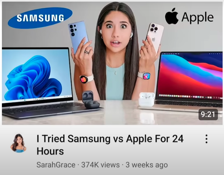 I Tried Samsung Vs Apple for 24 Hours
