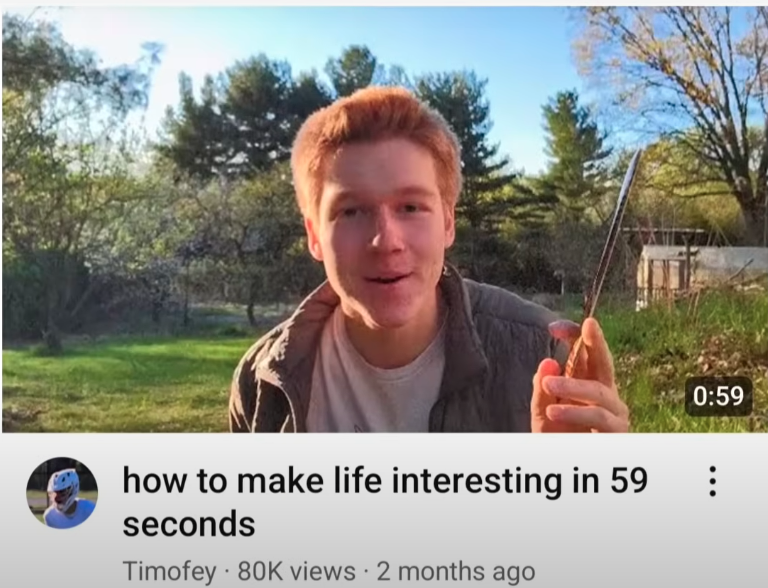 How to Make Life Interesting in 59 Seconds