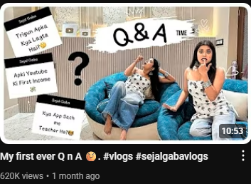 Sejal Gaba Vlogs QnA