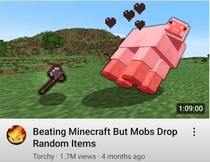 Beating Minecraft, But Mobs Are Invisible