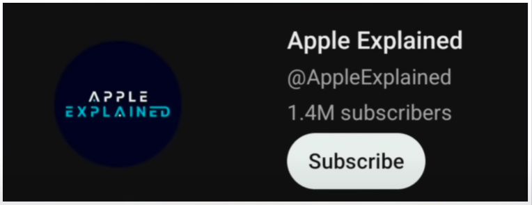 Apple Explained youtube channel