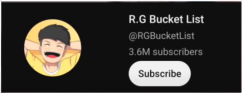 RG Bucket List youtube channel