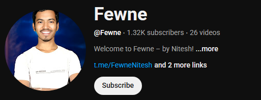 Fewne youtube channel