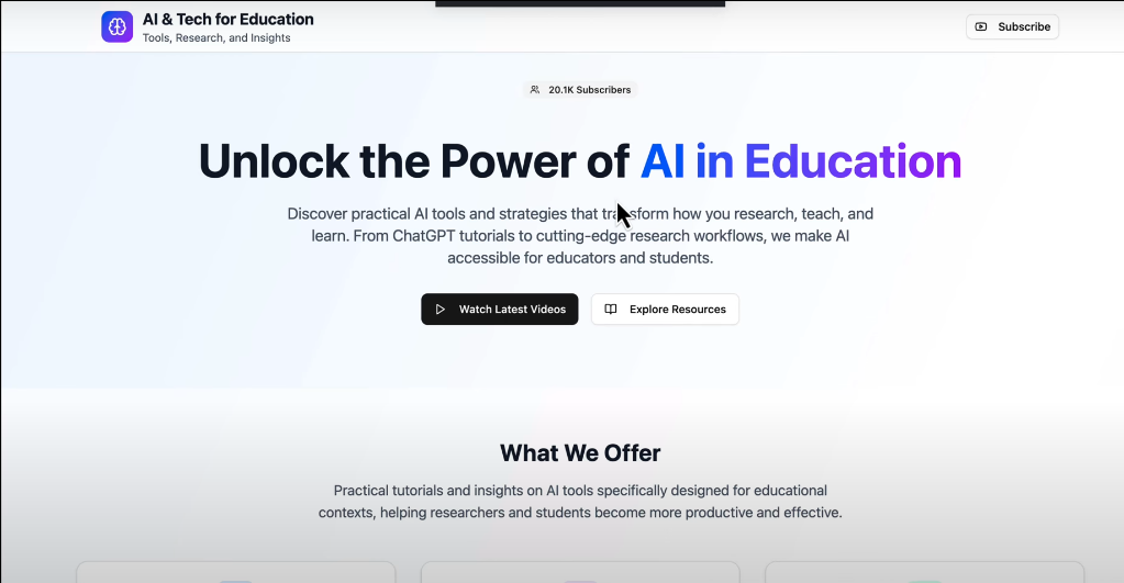 Website Creation for a YouTube Channel by Manus