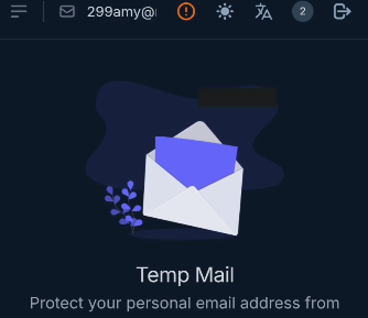 Using Temp Mail site
