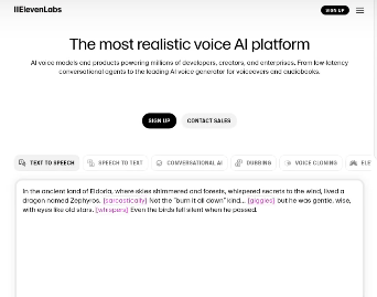 Open the ElevenLabs Website