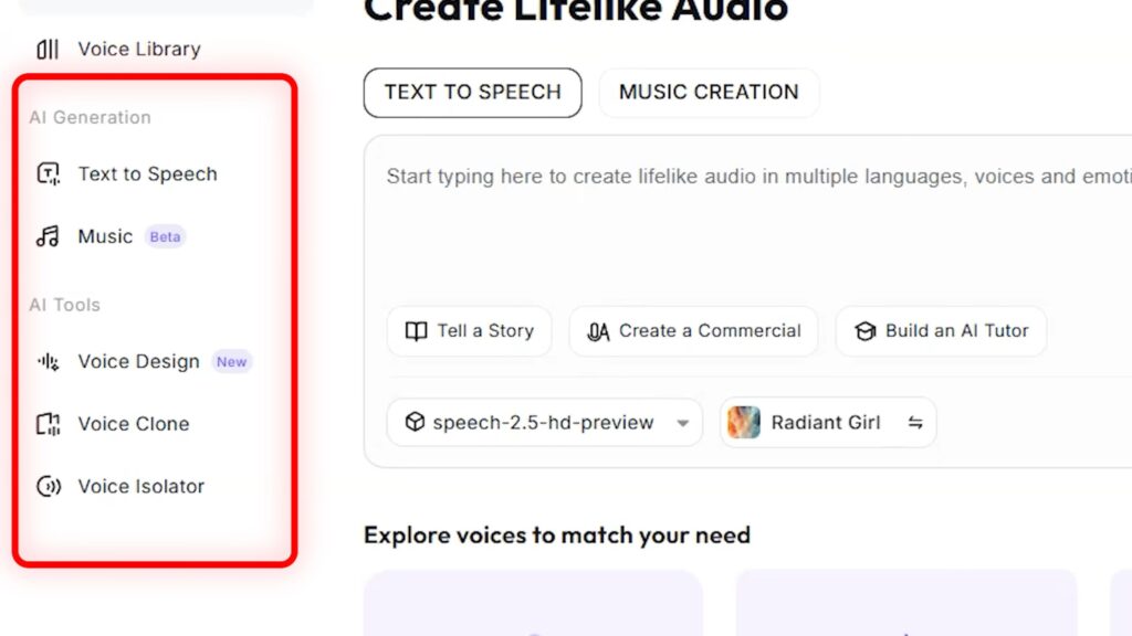 Mini Max Audio Navigate to Voice Clone: