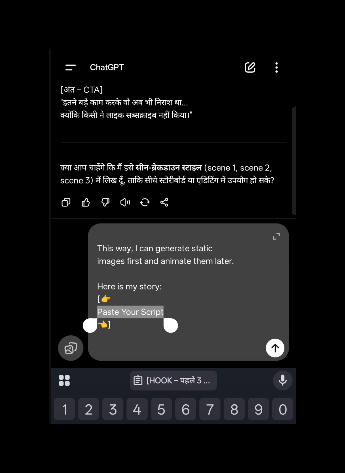 How to paste and modify a script for image generation for AI Viral Cartoon