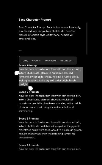 How to paste and modify a script for image generation for AI Viral Cartoon