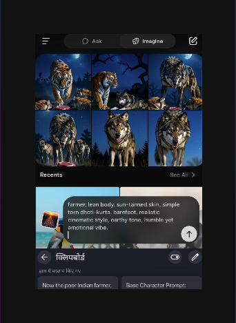 Paste the prompt from Scene One on grok.