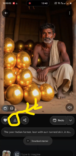 how to Download and share the final video on grok